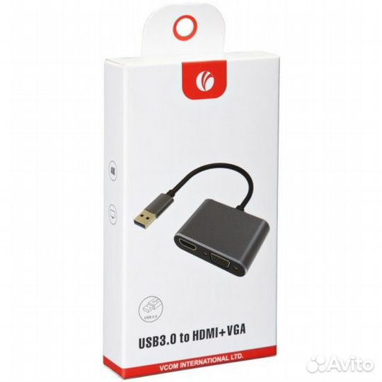 Кабель-переходник USB 3.0 (Am) / hdmi(f) +VGA(f)
