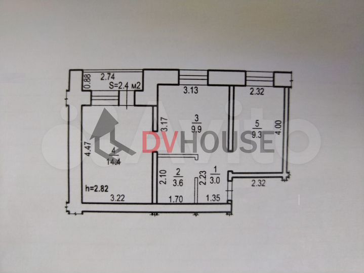 2-к. квартира, 40,2 м², 1/3 эт.