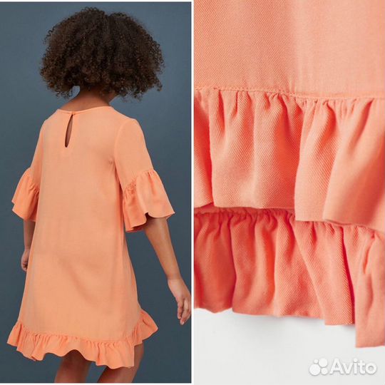 Платье H&M блестящее, джинсы HM 134