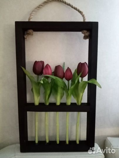 Ваза с колбами для интерьера