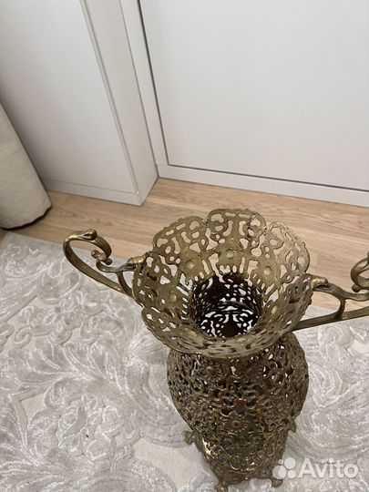 Ваза бронзовая напольная декоративная с ручками