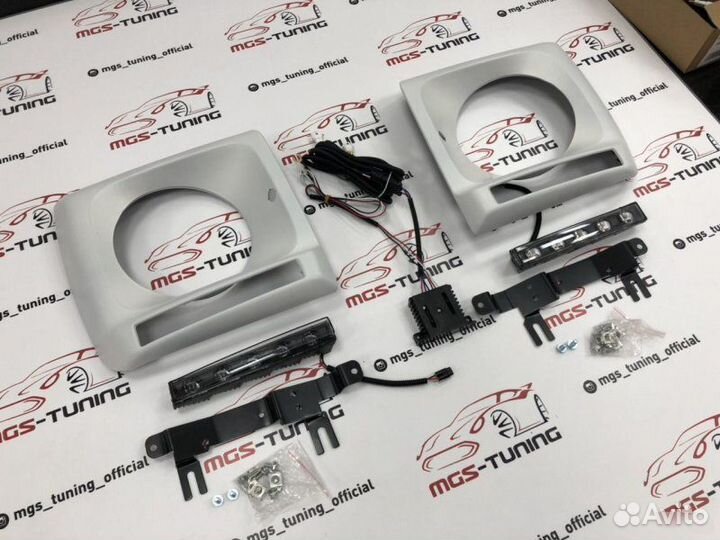 Очки черные диоды Mercedes G-class w463 под окрас