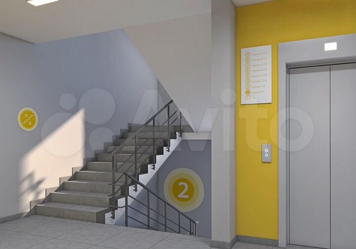 2-к. квартира, 68,7 м², 2/9 эт.