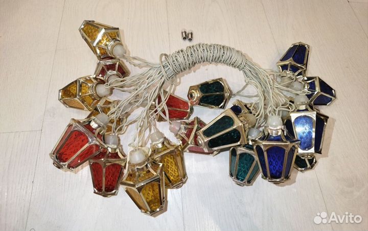 Елочная гирлянда Радуга 1 Фонарики СССР