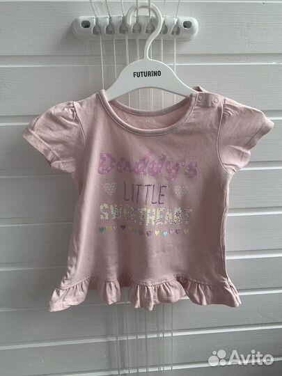 Летние вещи на девочку пакетом 12-18 мес