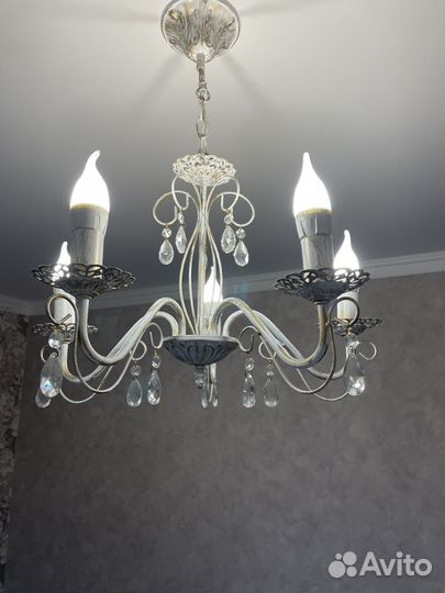 Люстра винтаж с лампочками