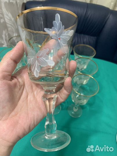 Фужеры Цветы СССР 12 штук