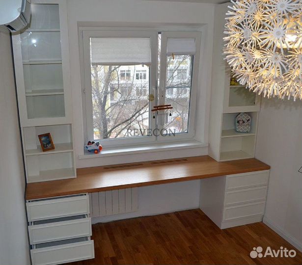 Встроенное рабочее место, стол письменный