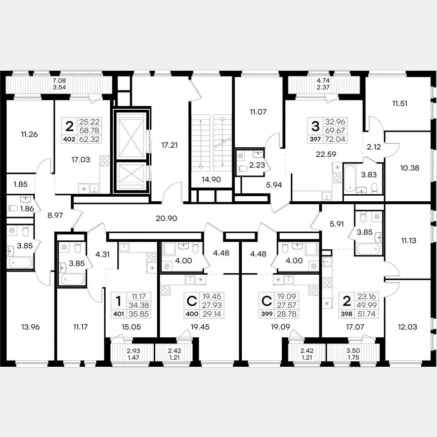 Квартира-студия, 28,8 м², 8/15 эт.