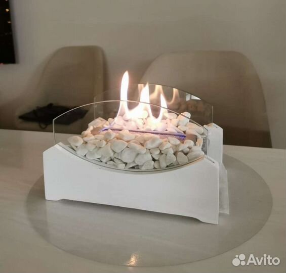 Новый. Биокамин мини, белый, настольный