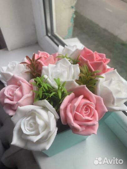 Букет из мыльных роз