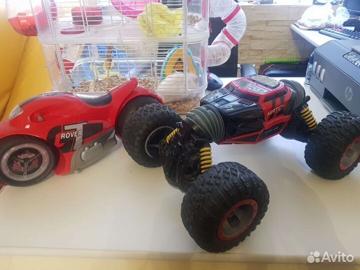 Машинка перевертыш Hyper 49 см+ мотоцикл