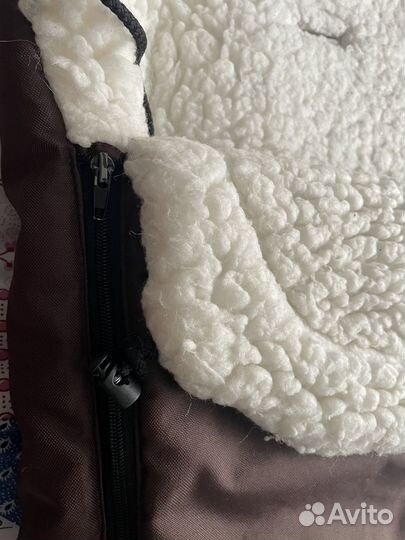 Конверт в коляску на овчине теплый