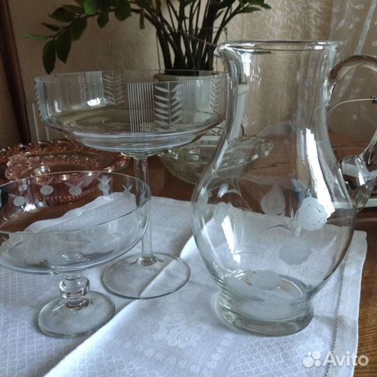 Ваза для конфет, фруктов. Кувшин. СССР