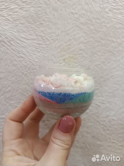 Песок кварцевый, цветной для творчества