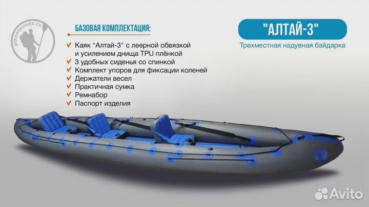 Трёхместная Байдарка