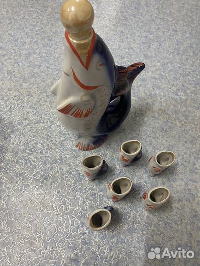 Набор для крепких напитков Рыба штоф и 6 стопок