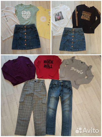 Футболки,свитера,брюки, джинсы рост 134-140