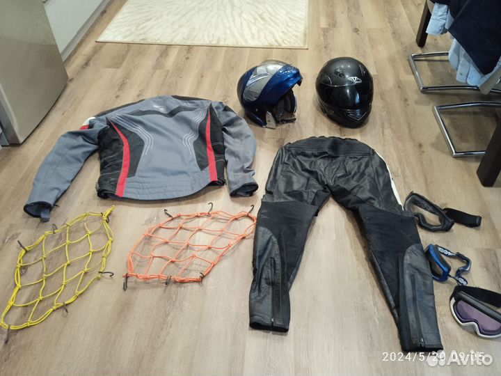 Мото штаны кожаные