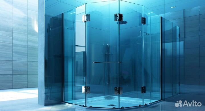 Стеклянные душевые перегородки