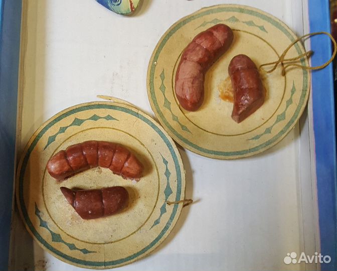 Ёлочные украшения фигурки папье-маше времен СССР