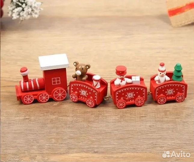 Новогоднее украшение Красный паровозик