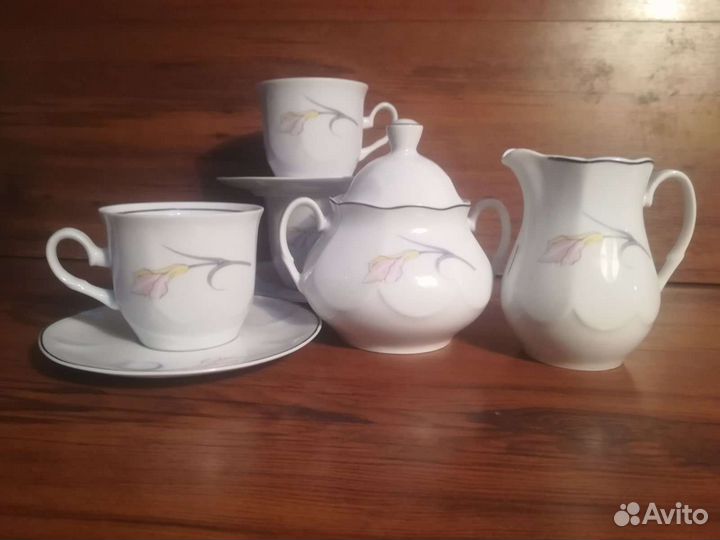 Кофейный сервиз Lubiana Польша (не полный) фарфор