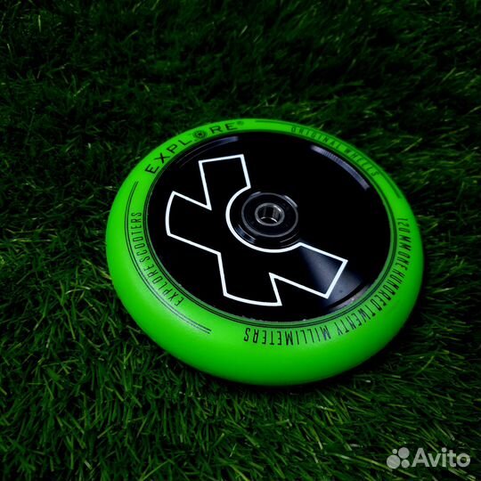 Колесо для трюкового самоката 120 мм (AL) зелёные