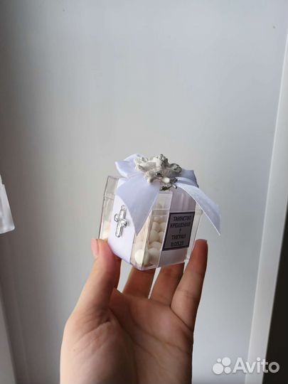 Набор для крещения свечи бонбоньерки на крестины