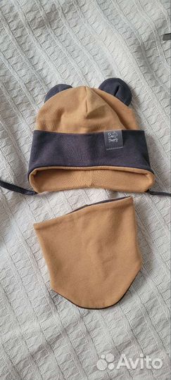 Комплект шапочка снуд 1-3 месяца