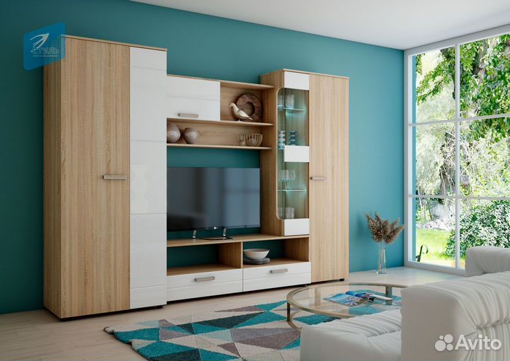 Флоренция 5 Гостиная Дуб Сонома светлый