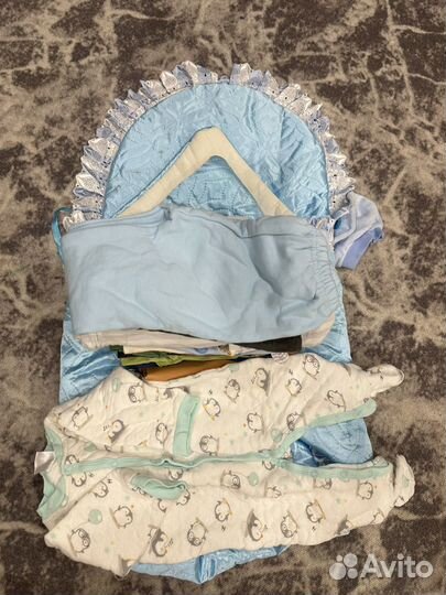 Пакет вещей и конверт для мальчика