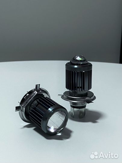 Беспроводные LED Лампы H4 с линзой