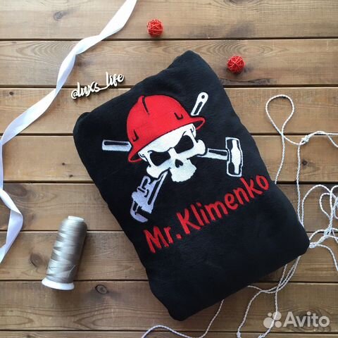 Махровый халат с именной вышивкой на заказ