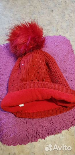 Шапка женская новая зимняя красная