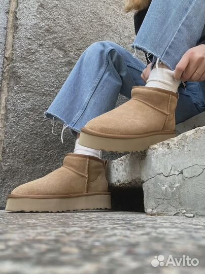 UGG Mini Platform Beige женские (Арт.4352)