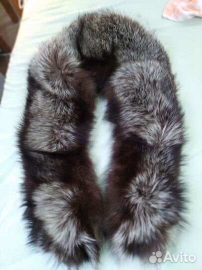 Меховой воротник из чернобурки