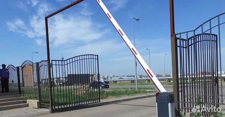 Установка шлагбаума