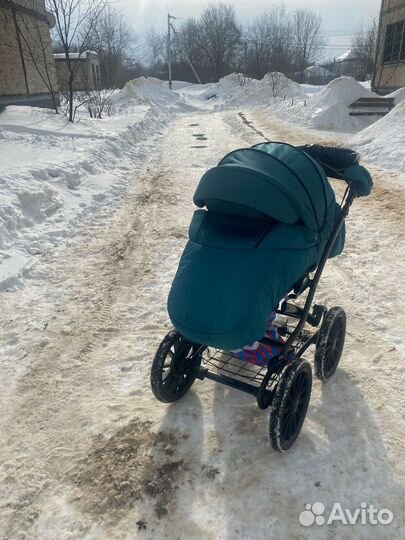 Коляска 2в1 Adamex Chantal retro C209 - Изумрудный