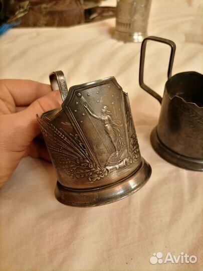 Подстаканник мельхиоровый СССР