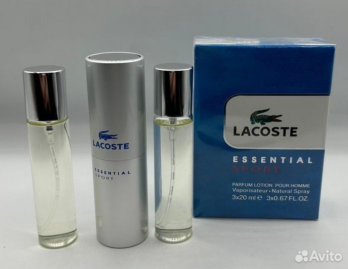 Lacoste essential sport 3 по 20 мл