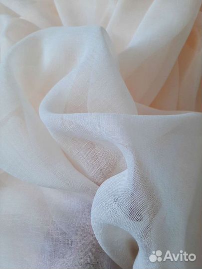 Тюлевая ткань под лен