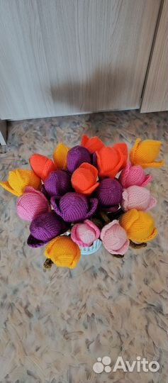 Вязаные цветы