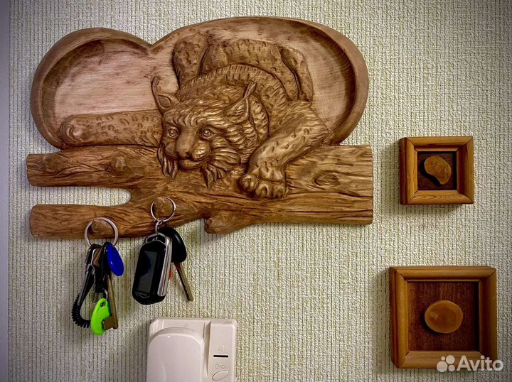 Ключница из осины, ручная работа, размер 35*21