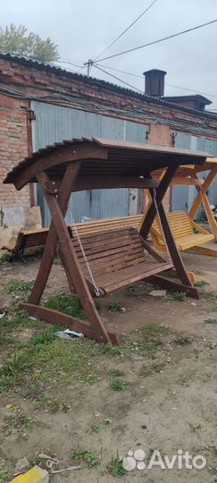 Качель люкс из массива сосны