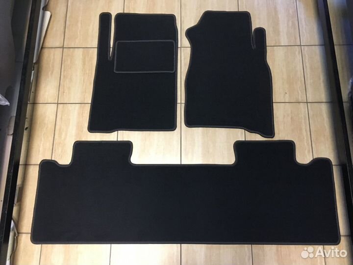 Велюровые серые коврики УАЗ Патриот 2020г