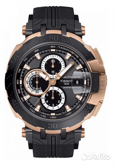 Черный ремешок для часов Tissot T-Race T092.417