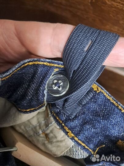 Джинсы на мальчика 134 х/б на утяжках