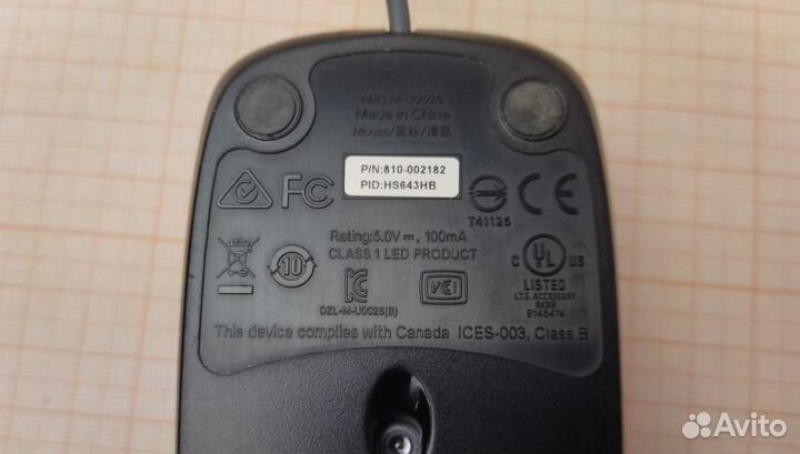 Мышь проводная Logitech M-U0026, б/у