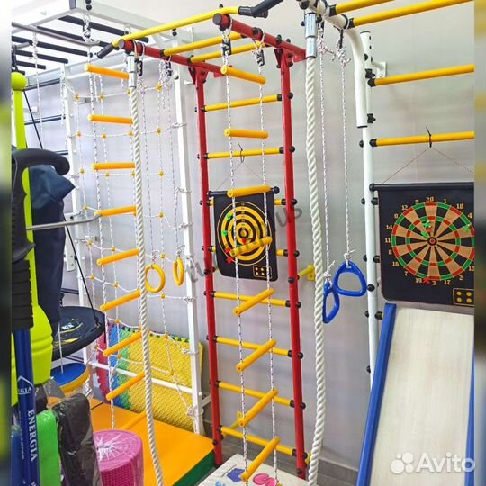 Шведская стенка детская канат лесенка кольца дск